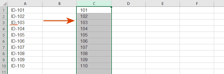 See result: all characters except for numbers or letters are deleted from cells