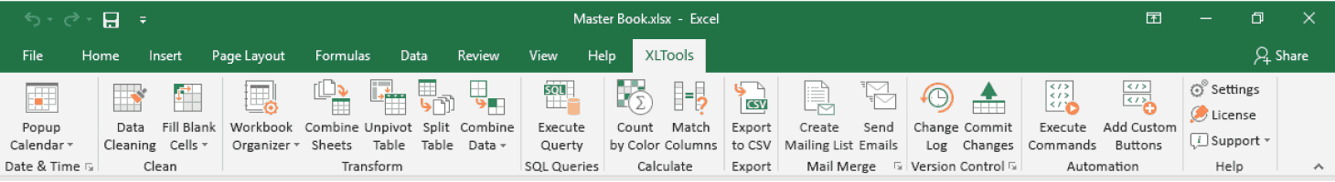 Get started with XLTools ribbon