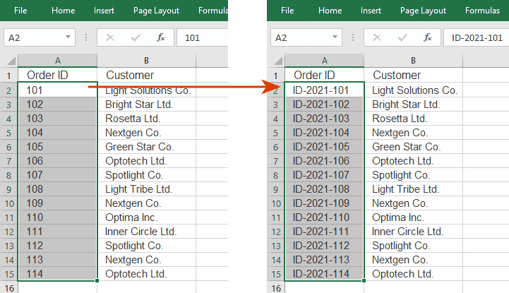 How to add substrings into Excel cells with XLTools add-in