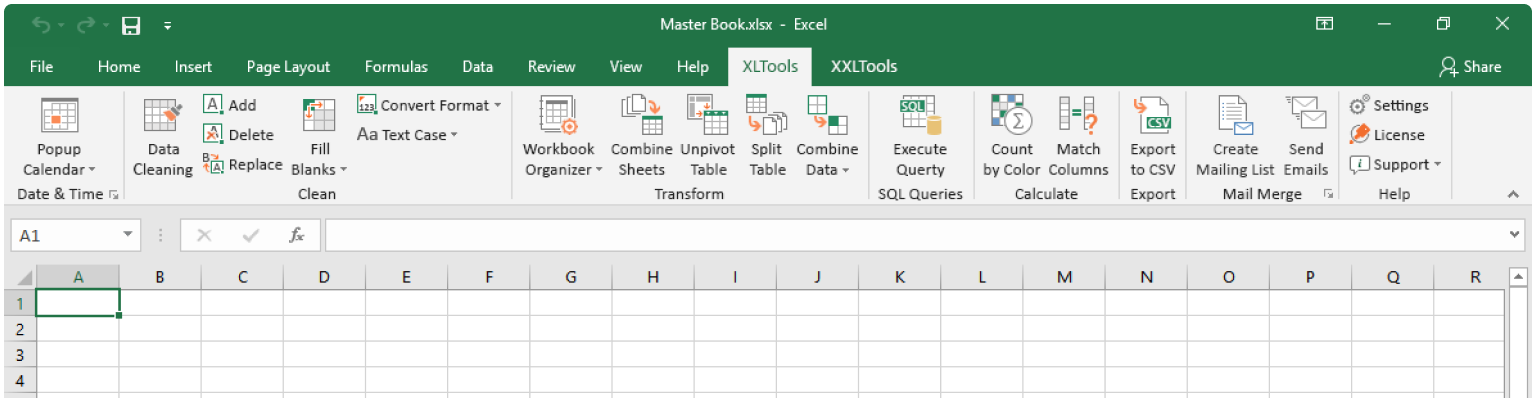 XLTools add-on screenshot