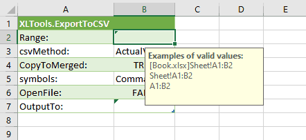 Insert the Export to CSV automation command in Excel