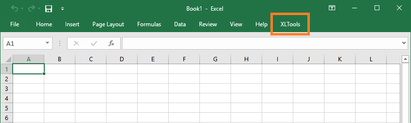Add XLTools tab on Excel ribbon
