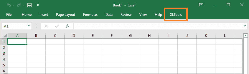 Add XLTools tab on Excel ribbon