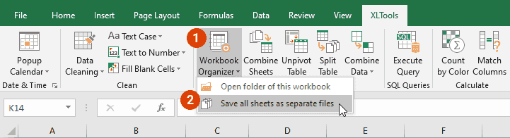 Quickly split an Excel workbook into multiple files