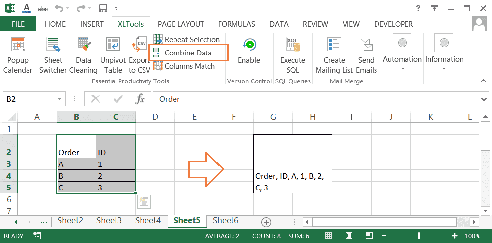 How to merge Excel cells without losing data and combine data in ...