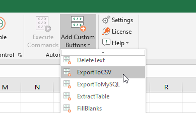 Step 1: select the automation command from XLTools ribbon