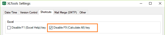 Disable F9 key and stop Calculate All in Excel