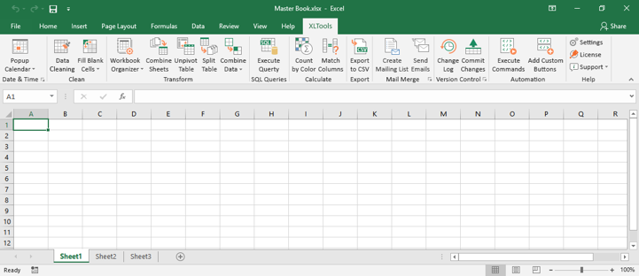 Add XLTools Add-in in Excel ribbon