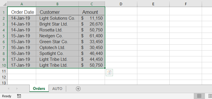 Step 1: review the source data you want to export to CSV