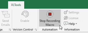 Step 3: stop recording macro