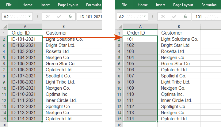 How to delete substrings from Excel cells with XLTools add-in