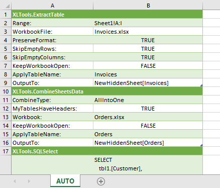 Open a workbook with automation commands to schedule a task