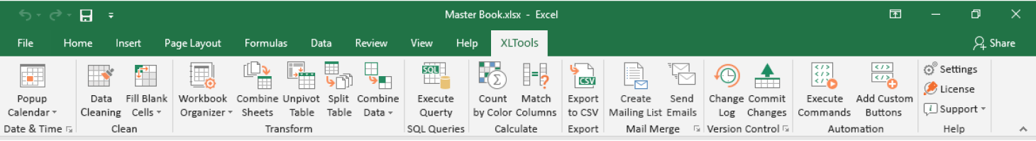 Get started with XLTools ribbon