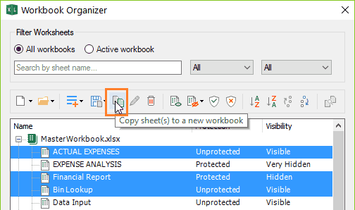 Copy multiple sheets to a new workbook