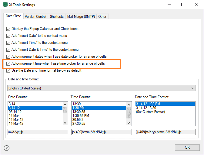 Populate a range with consecutive time values