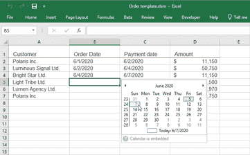 How to embed Popup Calendar (date picker) in Excel – user guide | XLTools