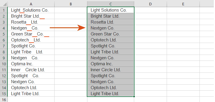 See result: all non-breaking spaces are removed