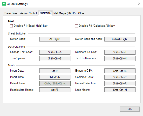 Customize XLTools shortcuts for faster work in Excel