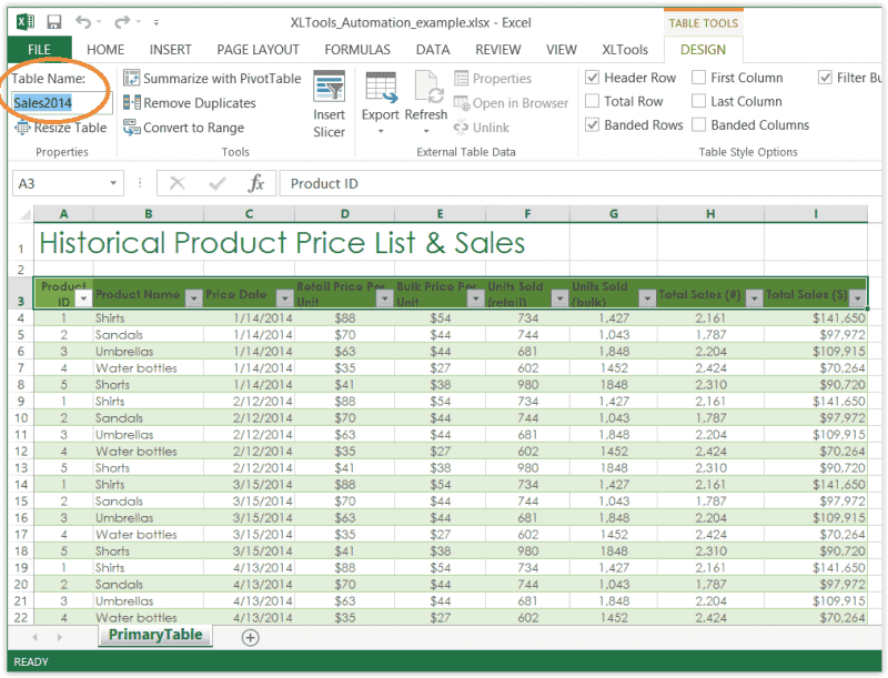 Format range as table before SQL Queries Automation