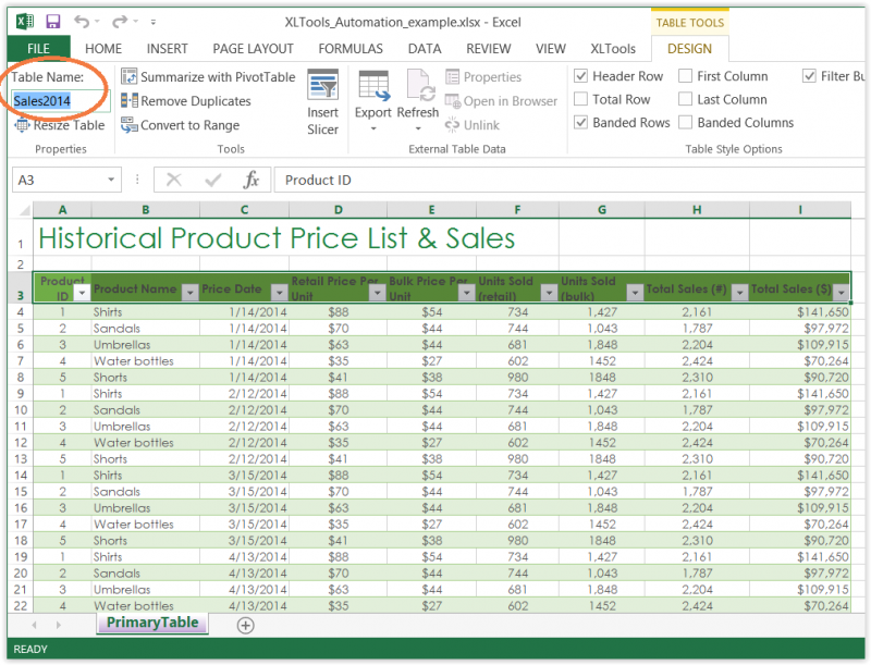 Format range as table before SQL Queries Automation