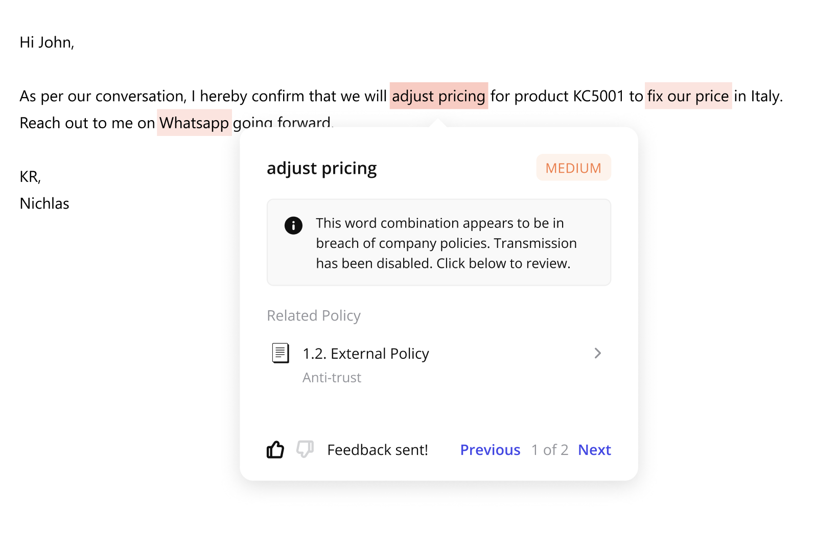 Judico plugin screenshot