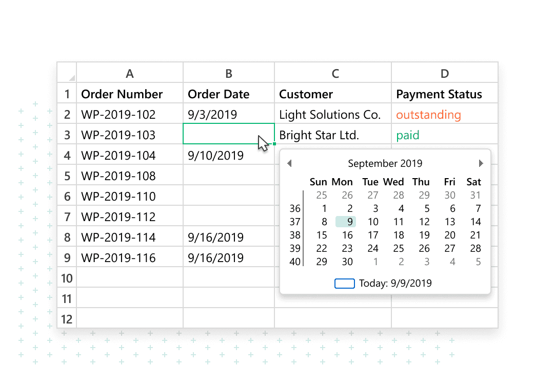 Add a date picker into your spreadsheets Popup Calendar toolkit for Excel
